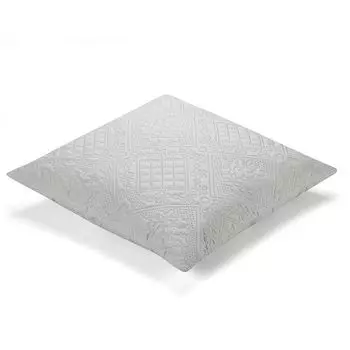 Чехол на подушку Ibena Nancy, двойная упаковка, 50х50 см - чехол на подушку декоративный серебристо-серый, с рисунком без наполнителя, на молнии, 100% полиэстер