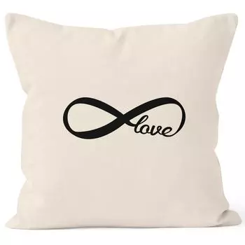 Чехол на подушку Infinity Символ Forever Love Love Endless Чехол на подушку декоративная подушка 40х40 хлопок MoonWorks натуральный унисейз