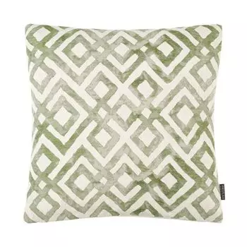 Чехол на подушку Iwaki, жаккардовый ромбовидный узор, зеленый, размер: 45 x 45 см, наполнитель: утиные перья Proflax