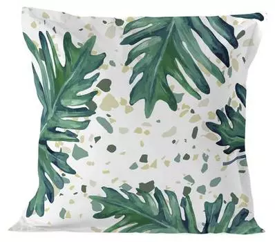 Чехол на подушку из черного дерева Happy Friday, мультколор