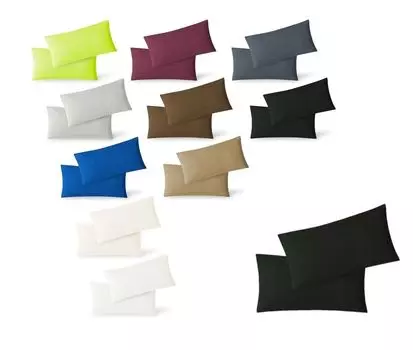 Чехол на подушку из джерси, набор из 2 эконом-упаковок на молнии, высококачественный, 40 x 60 см, черный Sdseetraum