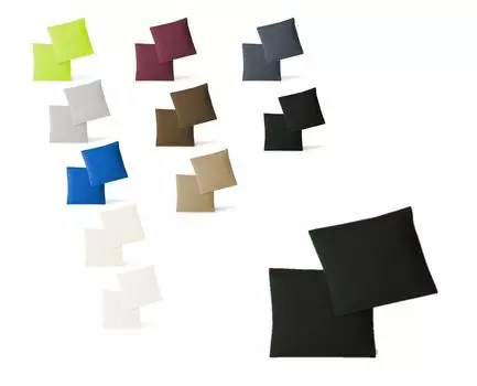 Чехол на подушку из джерси, набор из 2 эконом-упаковок на молнии, высококачественный, 80 x 80 см, черный Sdseetraum