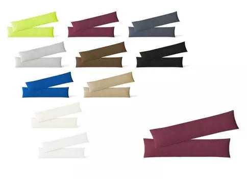 Чехол на подушку из джерси, набор из 2 эконом-упаковок на молнии, высококачественный, 40 x 145 см, бордовый Sdseetraum