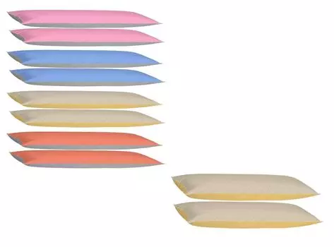 Чехол на подушку из джерси, набор из 2 эконом-упаковок на молнии, высококачественный, 40 x 145 см, желтый/кремовый Sdseetraum