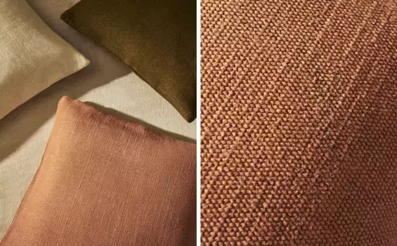 Чехол на подушку из джута и хлопка Zara Home, бежевый