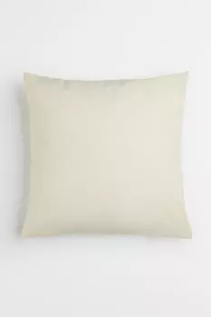 Чехол на подушку из хлопкового холста H&M, 60x60 см, бежевый