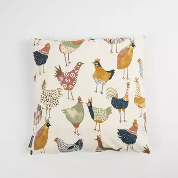 Чехол на подушку из куриной шерсти белый разноцветный 40х40см от SCHNER LEBEN Schner-Leben