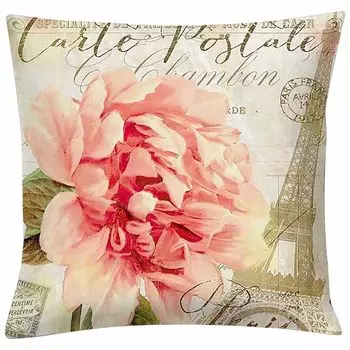Чехол на подушку изысканная дышащая квадратная винтажная подушка с цветочным принтом для дивана-А Stuttg