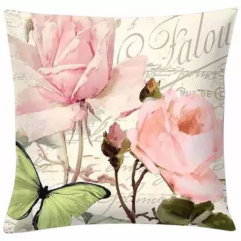 Чехол на подушку изысканная дышащая квадратная винтажная подушка с цветочным принтом для дивана-G Stuttg