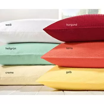 Чехол на подушку Janine Mako Soft Seersucker в 19 однотонных цветах 80x80 светло-зеленого цвета Original Janine