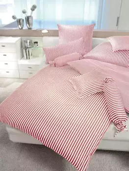 Чехол на подушку Janine "Модернклассик", (1 шт.), с полосками 80х80 см, красный