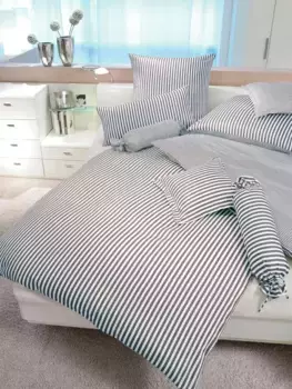 Чехол на подушку Janine "Модернклассик", (1 шт.), с полосками 80х40 см, цвет anthrazit