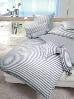 Чехол на подушку Janine "Модернклассик", (1 шт.), с полосками 80х80 см, серый