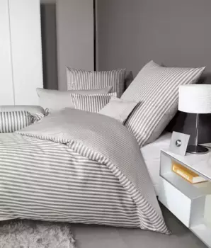 Чехол на подушку Janine "модернклассик 3912, Мако-сатин 100% хлопок", (1 штука), на молнии, чехол на подушку в размер. 40х80 или 80х80 см, цвет vulkan