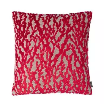 Чехол на подушку Эмден, ветки с бархатом, красный, размер: 40 х 60 см, наполнитель подушки: без Proflax