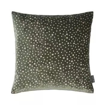 Чехол на подушку Эсслинген, бархат со звездами, тимьян (зеленый), размер: 40 х 40 см, наполнитель подушки: без Proflax