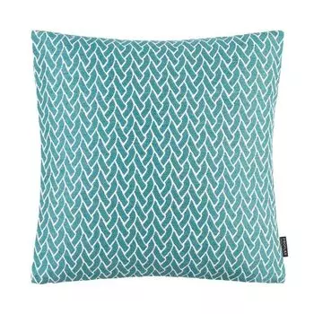Чехол на подушку Jilin, плетеный вид, бирюзовый, размер: 27 х 43 см, наполнитель подушки: полиэстер Proflax
