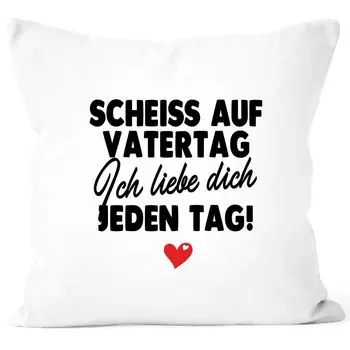 Чехол на подушку «К черту День отца, мы любим тебя каждый день», забавные подарки для папы, детские высказывания SpecialMe «Я знаю», 40см x 40см MoonWorks