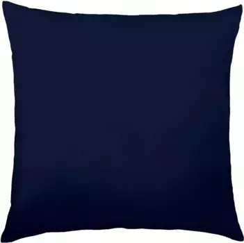 Чехол на подушку Kaeppel "Атлас Uni Mako, 100% хлопок", (1 шт.), чехол на подушку в разных красивых цветах на молнии 80х80 см, цвет marine