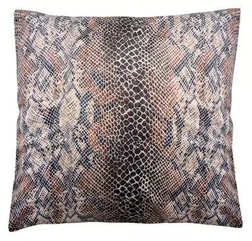 Чехол на подушку - коричневый - черный - полиэстер - 50 х 50 см - на молнии Yve!