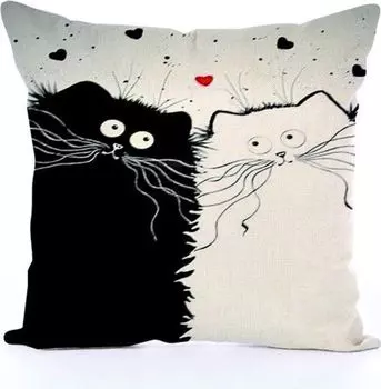 Чехол на подушку кот Cat Love 45 x 45 см Markenlos