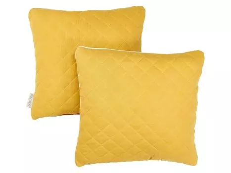 Чехол на подушку KraftKids муслиновый стеганый желтый горчичный