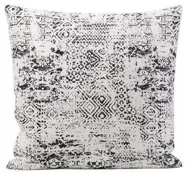 Чехол на подушку - кремово-белый - черный - полиэстер - 50 х 50 см - на молнии Gzze W.F. Frottier-Weberei GmbH