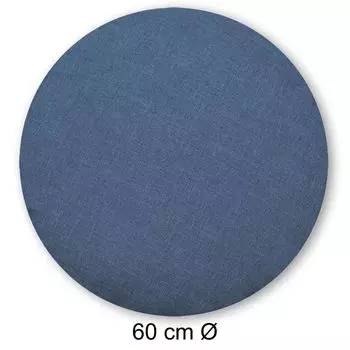 Чехол на подушку круглый 60 см, синий, имитация льна, наволочка, декоративная подушка Haus und Deko