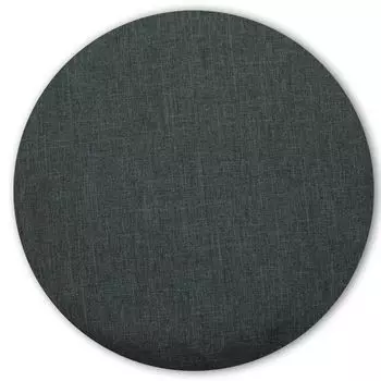 Чехол на подушку круглый 80 см антрацитовый, имитация льна, чехол для подушки, декоративная подушка Haus und Deko