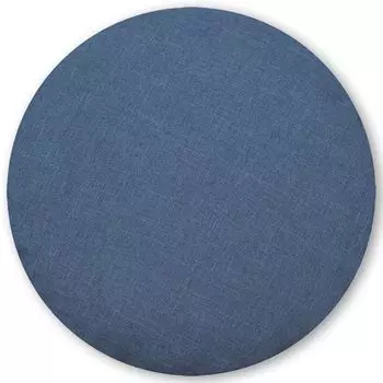 Чехол на подушку круглый 80 см, синий, имитация льна, наволочка, декоративная подушка Haus und Deko