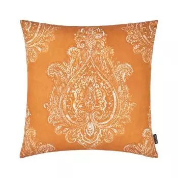 Чехол на подушку Lisbon 1, крупный орнамент 50х50 см, шафран (желтый), наполнитель подушки: без Proflax