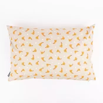 Чехол на подушку Little Happy Chicken натуральный разные размеры от SCHNER LEBEN размер 30х50см (ВхШ) размер 30х50см (ВхШ) Schner-Leben