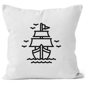 Чехол на подушку лодка парусный спорт чехол на подушку декоративная подушка 40х40 хлопок Autiga белый униразмер