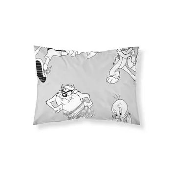 Чехол на подушку Looney Tunes белый черный разноцветный 50x80см 50 x 80 см 100% хлопок