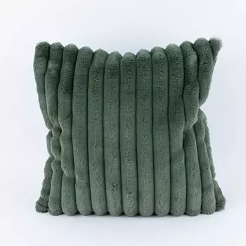 Чехол на подушку Magma плюш и бархатистый боковой шнур зеленого цвета 45х45см Magma - Heimtex