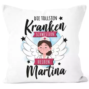 Чехол на подушку медсестры с именем персонализированные подарки сказать спасибо хлопковая декоративная подушка SpecialMe белый 40см x 40см