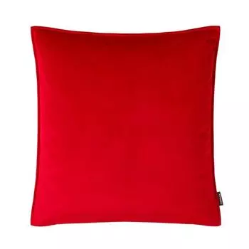 Чехол на подушку Милан, однотонный бархат, красный, размер: 50 х 50 см, наполнитель: без Proflax