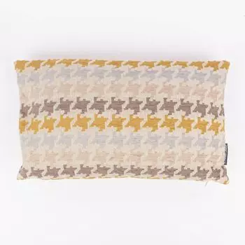 Чехол на подушку Mira "гусиные лапки" бежево-желтый в разных размерах размер 60x80см (ВxШ) размер 60x80см (ВxШ) Schner-Leben