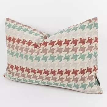 Чехол на подушку Mira "гусиные лапки" бежево-красный в разных размерах размер 40x60см (ВxШ) размер 40x60см (ВxШ) Schner-Leben