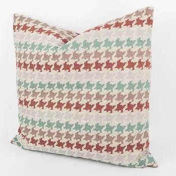 Чехол на подушку Mira "гусиные лапки" бежево-красный в разных размерах размер 40x40см (ВxШ) размер 40x40см (ВxШ) Schner-Leben