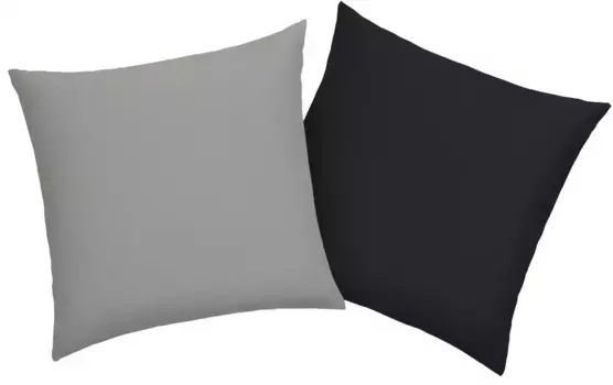 Чехол на подушку мой дом "DESNER2", (2 шт.), двусторонний чехол на подушку My home 40х40 см, черный/светло-серый