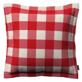 Чехол на подушку Mona с рельефным швом Dekoria, красный