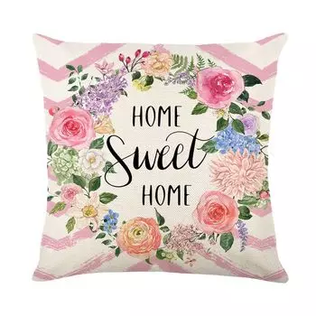 Чехол на подушку, моющийся на ощупь, мягкий квадратный декоративный лен, акварель, перо, растения и цветы, наволочка, украшение для дома-E Stuttg