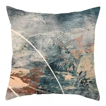 Чехол на подушку моющийся, ручная роспись с геометрическим узором, чехол для подушки для спальни, гостиной, дивана, повседневного использования-C Stuttg