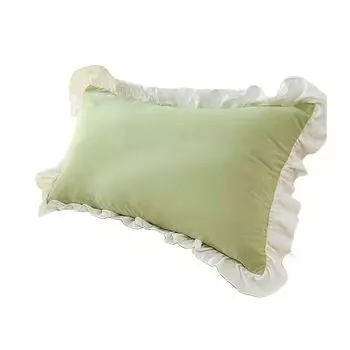 Чехол на подушку можно стирать, устойчив к разрывам, дышащий, не выцветает, в стиле принцессы, с кружевной отделкой, подушка с рюшами, подушка для дома, светло-зеленый Stuttg