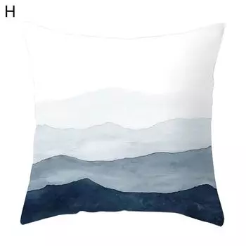 Чехол на подушку Мягкая текстура Невидимая молния Полиэстер Персиковая кожа Декоративный чехол для подушки с цветочным принтом Бытовые презентации-H Stuttg