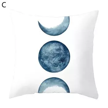 Чехол на подушку Мягкая текстура Невидимая молния Полиэстер Персиковая кожа Декоративный чехол для подушки с цветочным принтом Бытовые презентации-C Stuttg