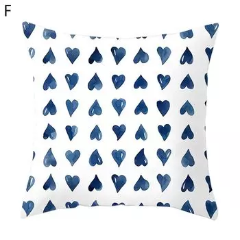 Чехол на подушку Мягкая текстура Невидимая молния Полиэстер Персиковая кожа Декоративный чехол для подушки с цветочным принтом Бытовые презентации-F Stuttg