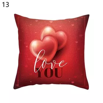 Чехол на подушку Мягкая текстура, потайная молния, полиэстер, красная декоративная подушка в форме сердца с принтом - Вариант чехла, аксессуары-13 Stuttg