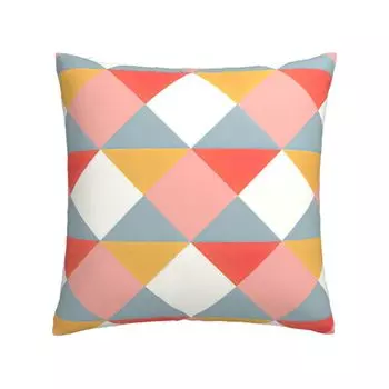 Чехол на подушку Мягкая текстура Пыленепроницаемый чехол для подушки из полиэстера с геометрическим принтом Хозяйственные товары-G Stuttg